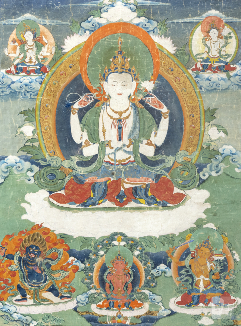 A Thangka depicting Shadakshari
